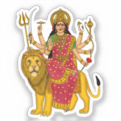 Autocollant de la déesse Durga (Recto)