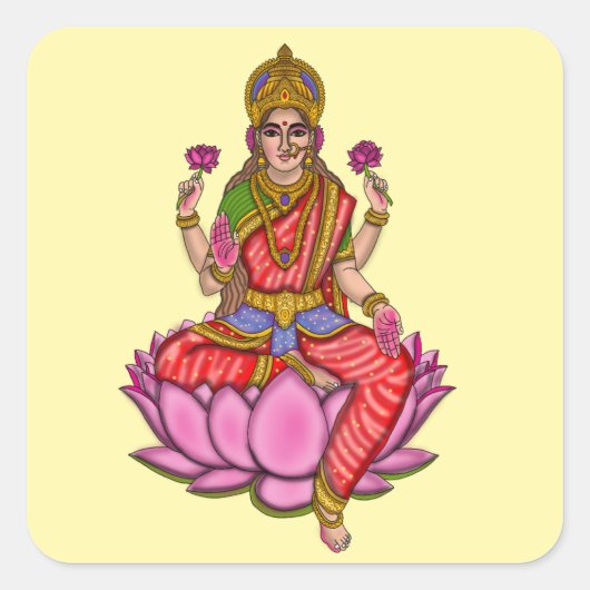 Autocollant de la déesse Lakshmi (Devant)