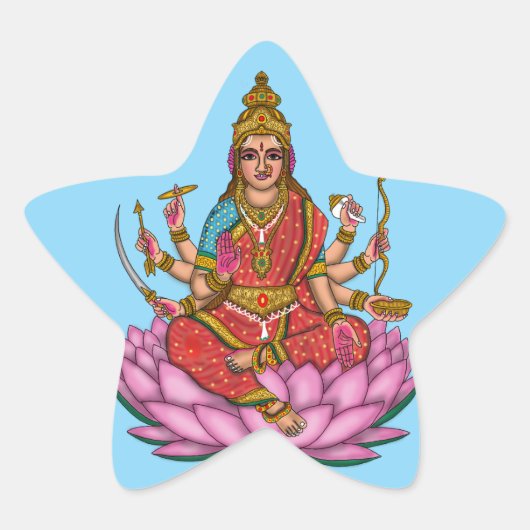 Autocollant de la déesse Lakshmi (Devant)