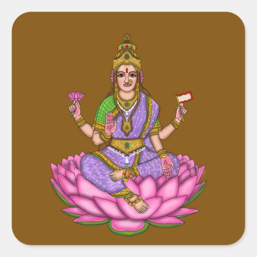 Autocollant de la déesse Lakshmi (Devant)