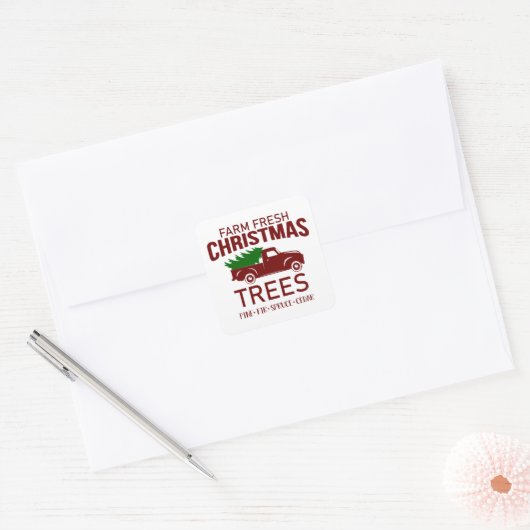Autocollant de la ferme de Noël (Enveloppe)