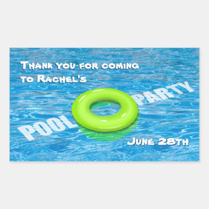 Autocollant de la fête de la piscine floatie verte