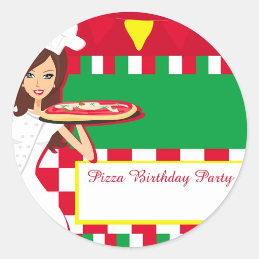 Autocollant de la fête de la pizza (Devant)