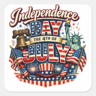 Autocollant de la fête de l'Indépendance du 4 juil