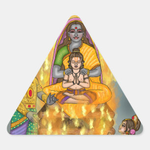 Autocollant de la fête Holi Holika Dahan