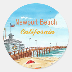 Autocollant de la jetée de Newport Beach