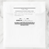 Autocollant de la loi du chalet Indiana nourriture (Sac)