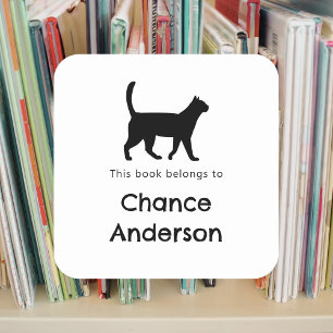 Autocollant de la plaque de silhouette de chat