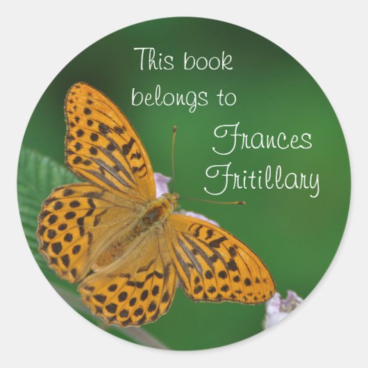 Autocollant de la plaque papillon orange (Devant)