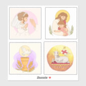 Autocollant de la première sainte communion (Feuille)