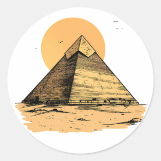 Autocollant de la pyramide égyptienne antique