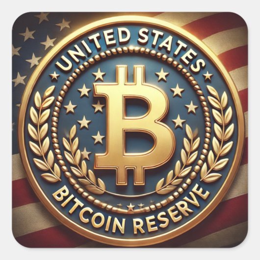 Autocollant de la réserve de Bitcoin des États-Uni (Devant)