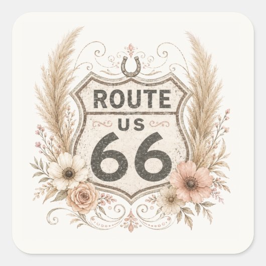 Autocollant de la route mère florale Boho (Devant)