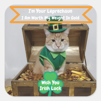 Autocollant de la Saint-Patrick avec humour de cha