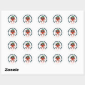 Autocollant de la Saint-Valentin à la fraise sucré (Feuille)