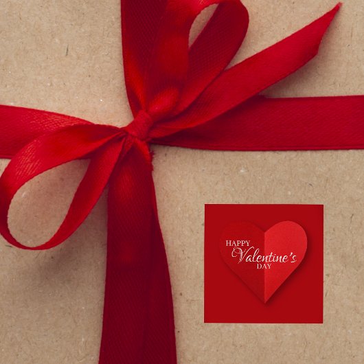 Autocollant de la Saint-Valentin au cœur rouge élé