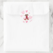 Autocollant de la Saint-Valentin Chien Skateboard (Sac)