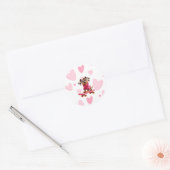 Autocollant de la Saint-Valentin Chien Skateboard (Enveloppe)
