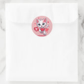 Autocollant de la Saint-Valentin pour chat mignon (Sac)
