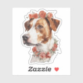 Autocollant de la Saint-Valentin pour chien portan (Feuille)