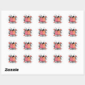Autocollant de la Saint-Valentin pour cochons de l (Feuille)