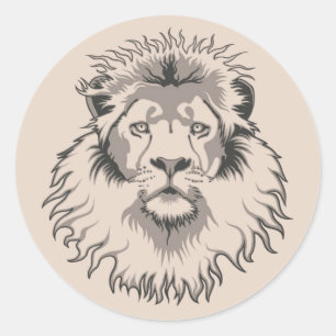 Autocollant de la tête de lion