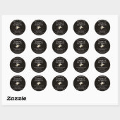 Autocollant de label moderne d'extrait de vanille (Feuille)