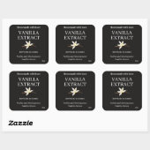 Autocollant de label moderne extrait de vanille ZV (Feuille)