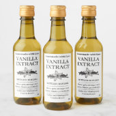 Autocollant de label moderne pour extrait de vanil (Bouteilles)