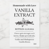 Autocollant de label moderne pour extrait de vanil (Étiquettes simples)