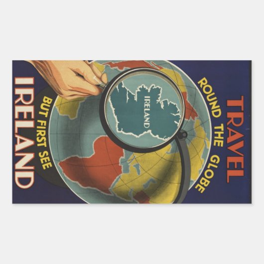 Autocollant de l'affiche Vintage voyage d'Irlande (Devant)