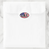Autocollant de l'Amérique de drapeau de lacrosse (Sac)