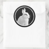 Autocollant de lapin blanc étrange (Sac)