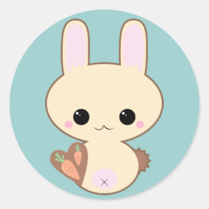 Autocollant de lapin de Kawaii Kokeshi