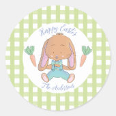 Autocollant de lapin de Pâques mignon (Devant)