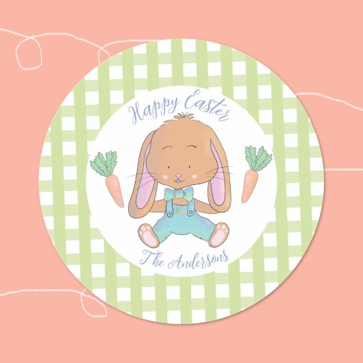 Autocollant de lapin de Pâques mignon