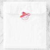 Autocollant de lapin sorcier rose mignon (Sac)