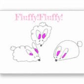 Autocollant de lapins gonflés (Recto)