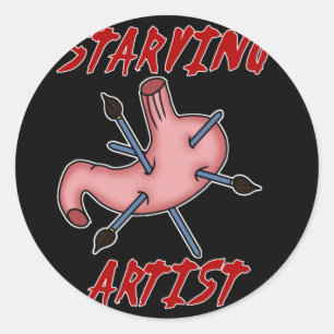 Autocollant de l'artiste affamé