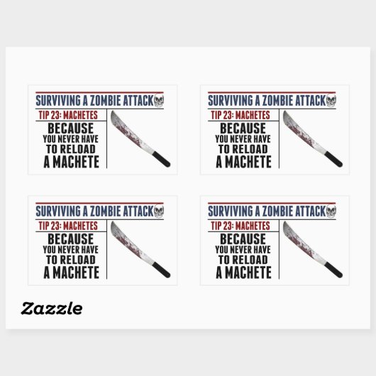 Autocollant de l'ATTAQUE 23 de ZOMBI (Feuille)