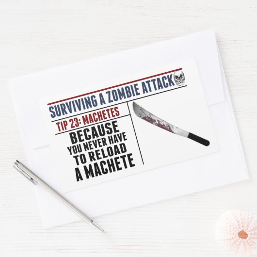 Autocollant de l'ATTAQUE 23 de ZOMBI (Enveloppe)