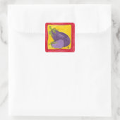 autocollant de l'aubergine royale (Sac)