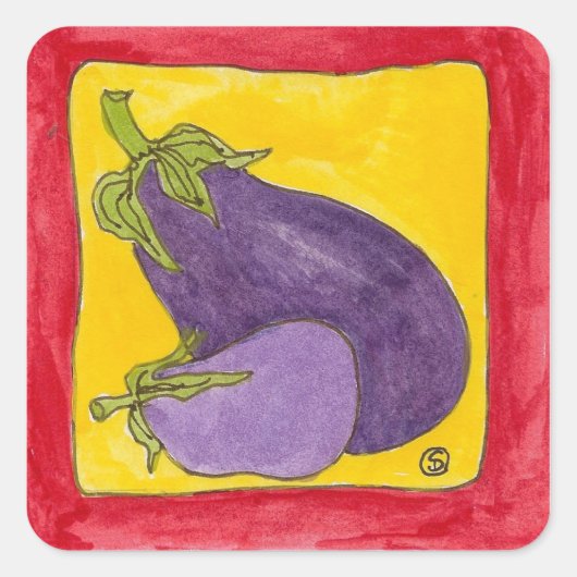 autocollant de l'aubergine royale (Devant)