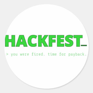 Autocollant de l'écran titre de Hackfest