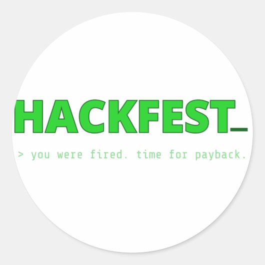 Autocollant de l'écran titre de Hackfest (Devant)