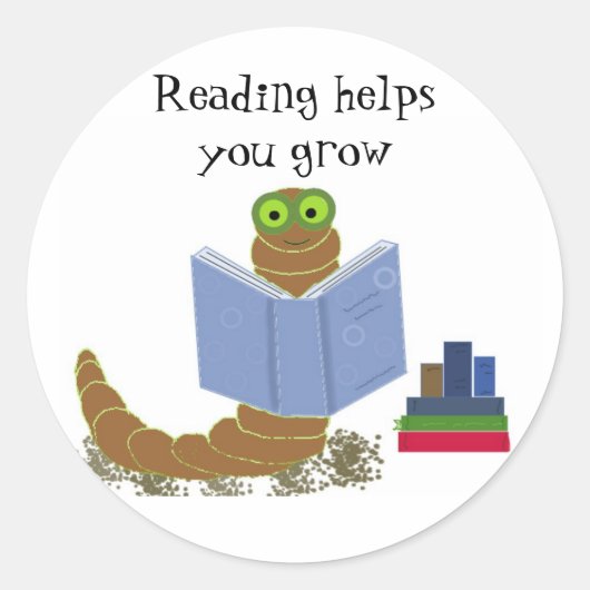 Autocollant de lecteur Bookworm (Devant)
