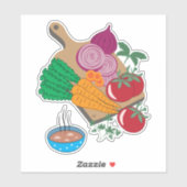 Autocollant de légumes frais et d'herbes (Feuille)