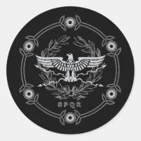 Autocollant de l'emblème de l'Empire romain SPQR.