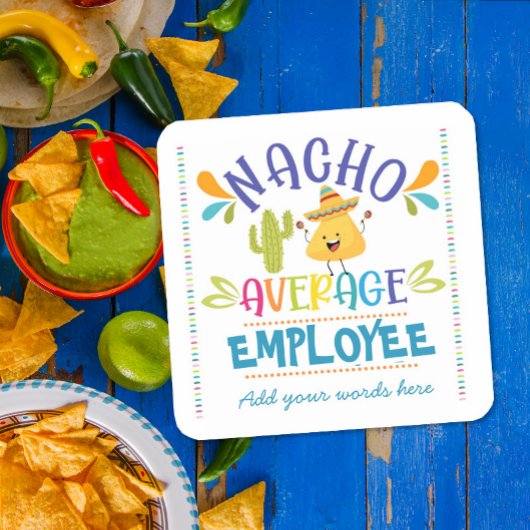 autocollant de l'employé moyen nacho
