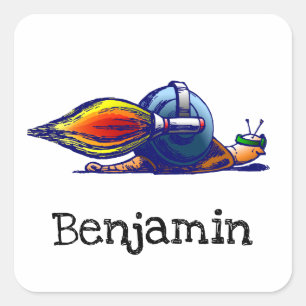 Autocollant de l'escargot de fusée